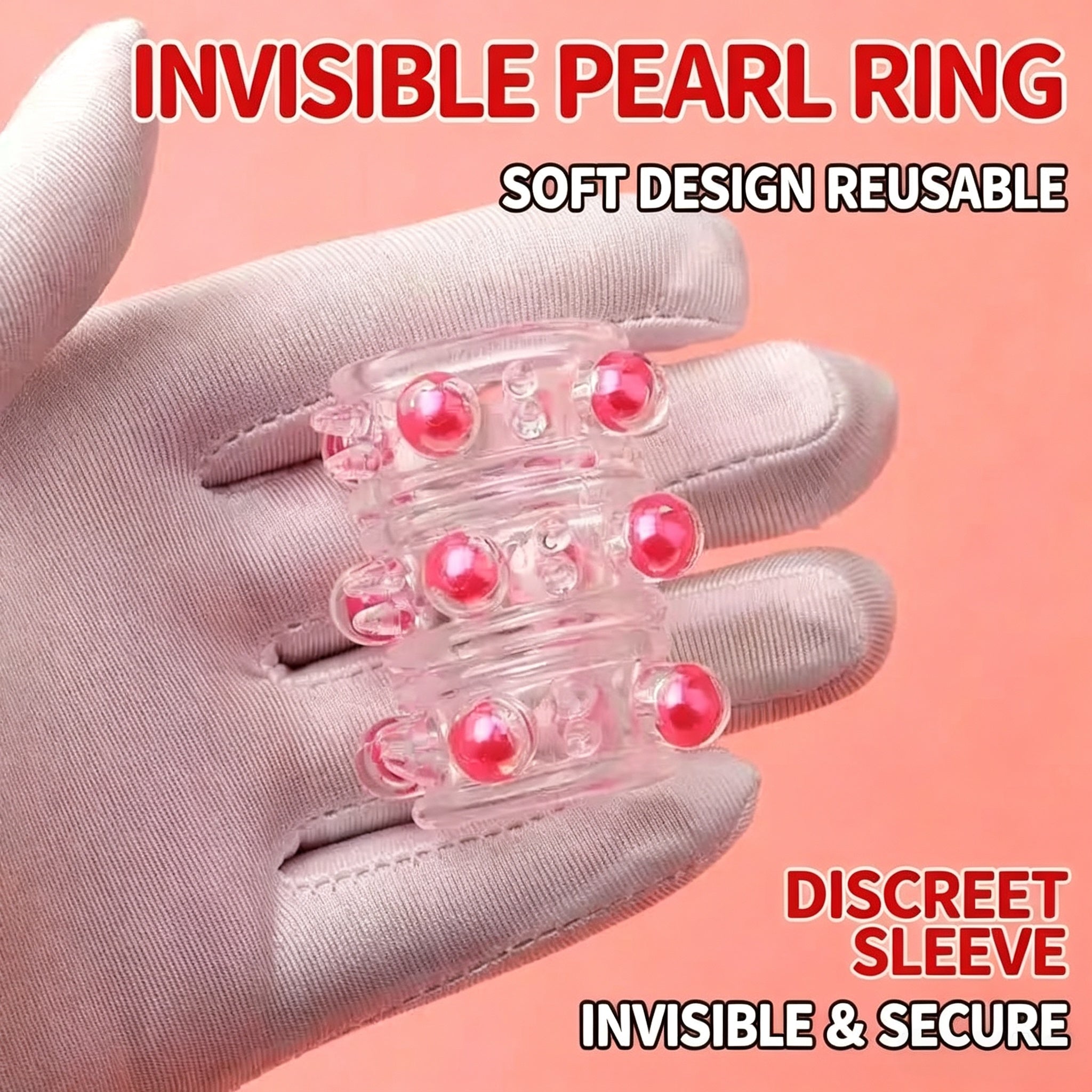Beaded Silicone Cock Ring